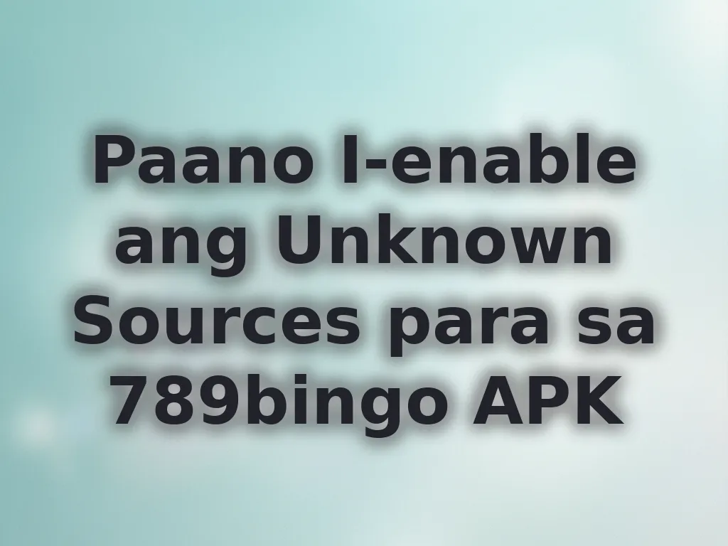 Unknown sources settings